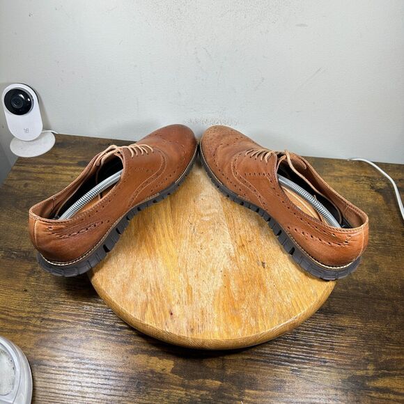 Cole Haan Zerogrand Wingtip Oxford Shoes Brown Leather Men\'s‎ 10.5 M C29411 main image 7